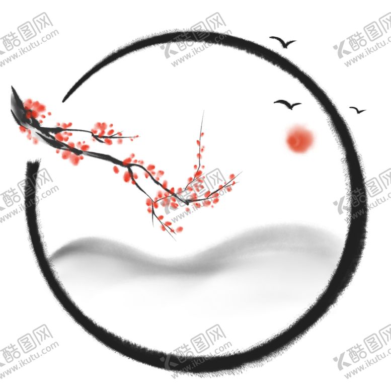 编号：79049905040541589380【酷图网】源文件下载-中国风水墨梅