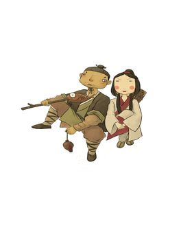 漫画人物插画合层