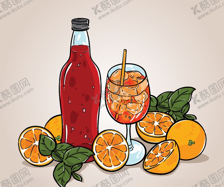 编号：90807909240123085253【酷图网】源文件下载-手绘饮料插画