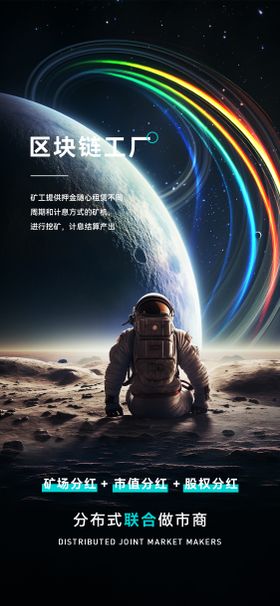 科技感宇宙风宇航员海报