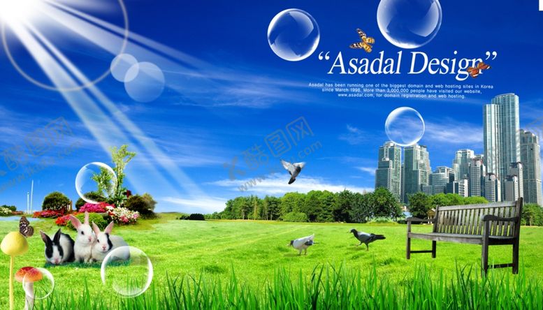 编号：96416609150935447958【酷图网】源文件下载-蓝天白云下的城市