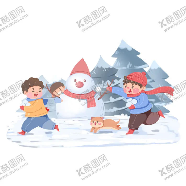 编号：90435110041437184805【酷图网】源文件下载-打雪仗
