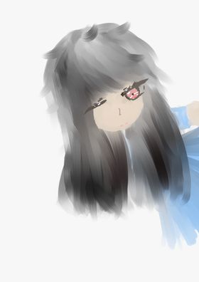 小女孩漫画儿童画水彩画