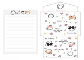 可爱卡通图案信纸信封套装