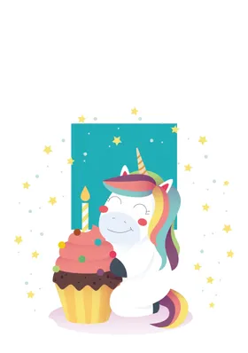 独角兽白色马美术绘画小白马