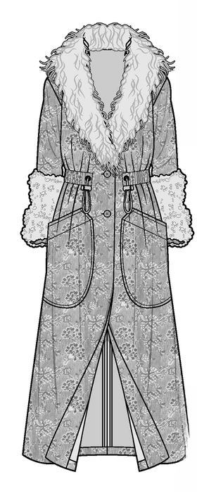 服装款式带帽长短袖图