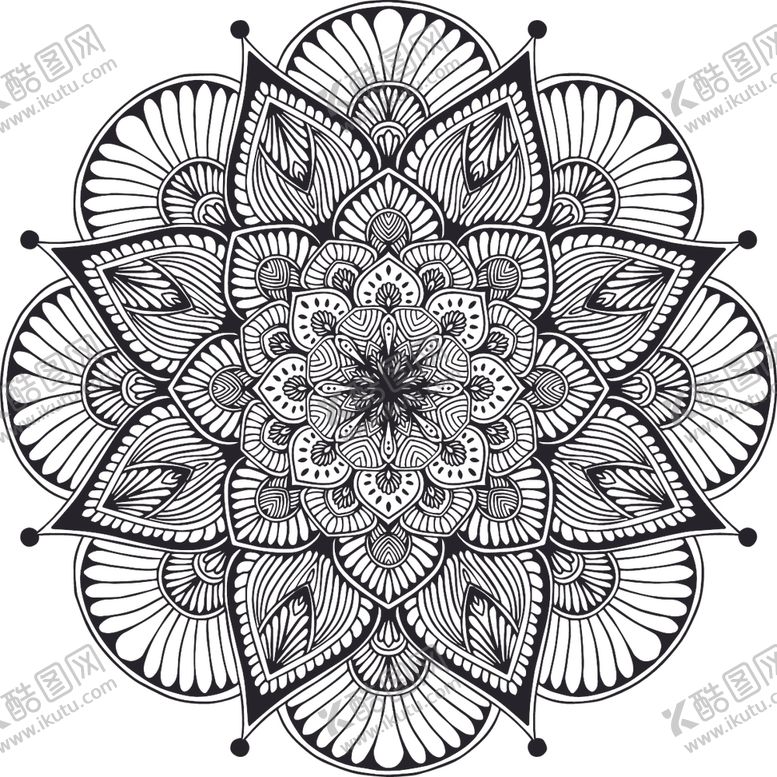编号：14635310201640253945【酷图网】源文件下载-曼陀罗花纹