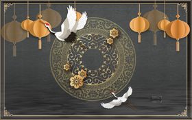 新中式背景墙