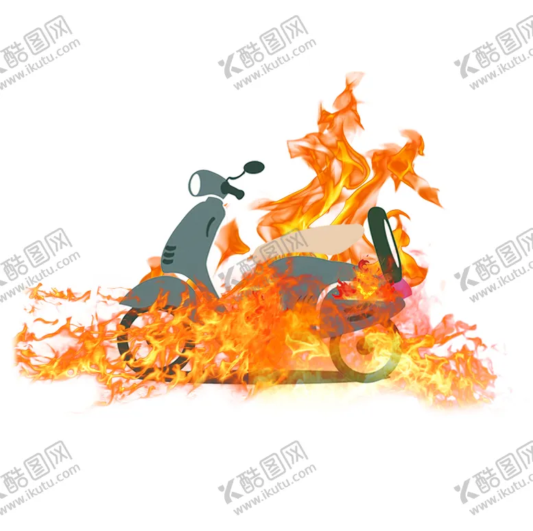 编号：37068409282003530427【酷图网】源文件下载-着火电动车