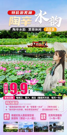 陶辛水韵一日游旅游海报