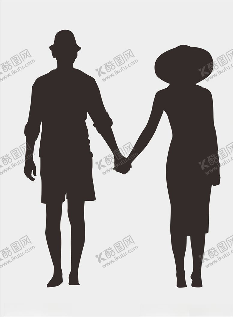 编号：70089510040507257845【酷图网】源文件下载-牵手剪影