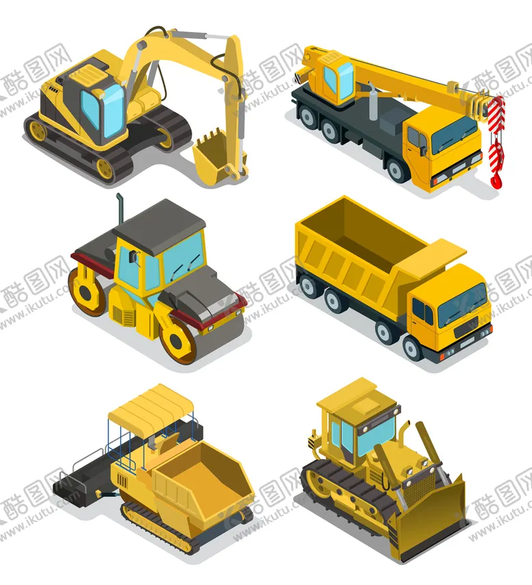 编号：68510309190632163748【酷图网】源文件下载-工程车插画