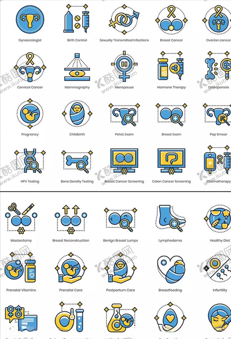 编号：77299709150213003365【酷图网】源文件下载-85枚生殖健康主题矢量图标