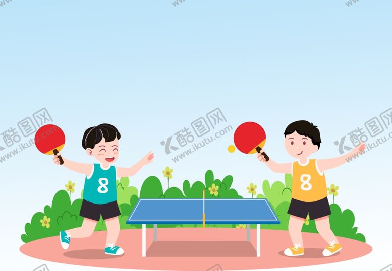编号：55669101300337147449【酷图网】源文件下载-打乒乓比赛