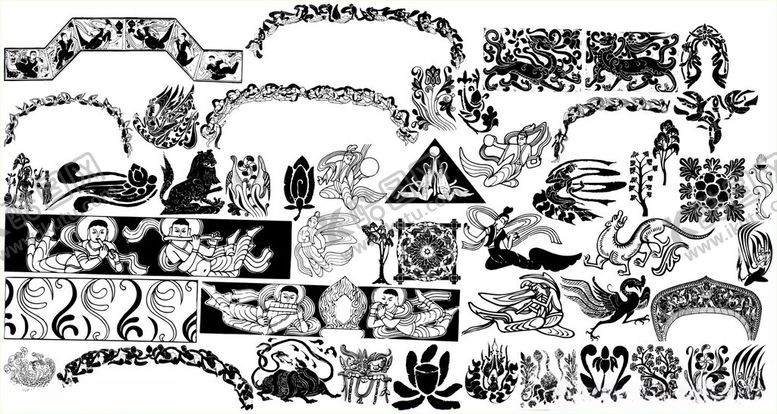 编号：94708411010530537892【酷图网】源文件下载-传统图案古典花纹