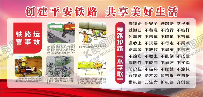 编号：86724510210947517489【酷图网】源文件下载-铁路安全展板