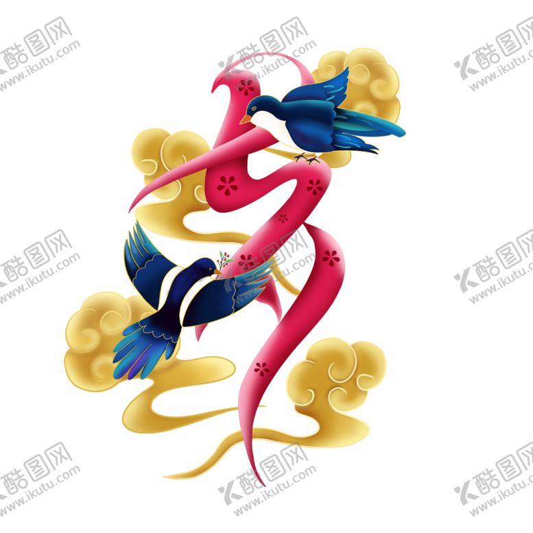 编号：85784204270217209375【酷图网】源文件下载-国潮手绘喜鹊