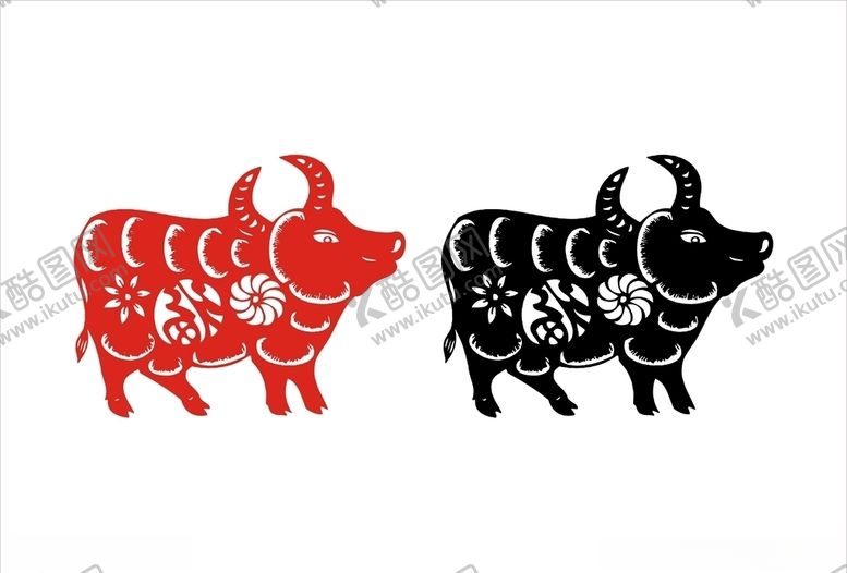 编号：77847906291054255198【酷图网】源文件下载-牛剪纸