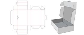 翻盖包装盒模切