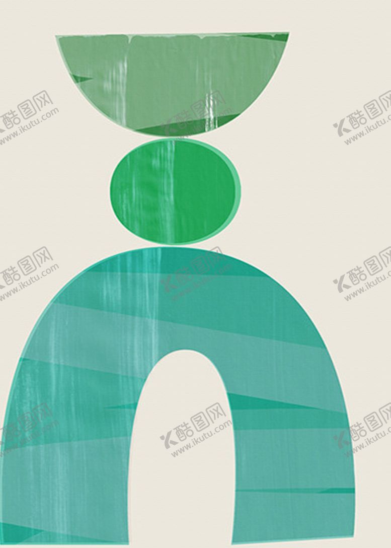 编号：86501506241029371689【酷图网】源文件下载-现代简约几何艺术色装饰画