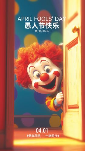 41愚人节卡通海报