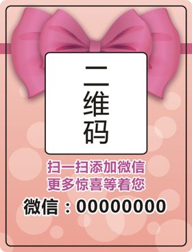 二维码不干胶静电贴模板微信贴纸标签