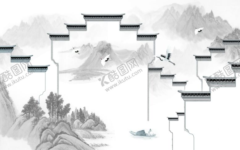 编号：44658710032238504824【酷图网】源文件下载-创意国潮装饰画图片