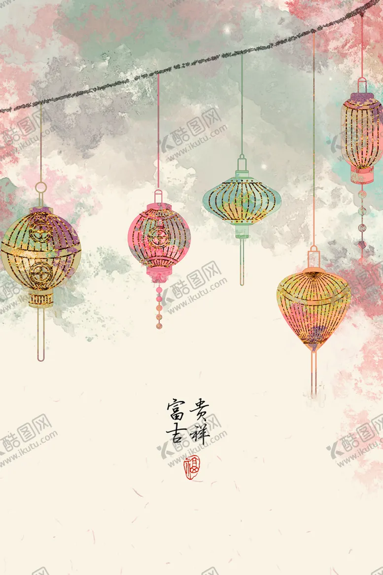 编号：90126309122329487253【酷图网】源文件下载-简约民俗小清新新中式装饰画