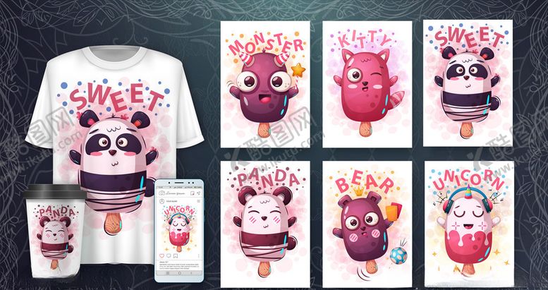 编号：19491611021317067439【酷图网】源文件下载-卡通印花