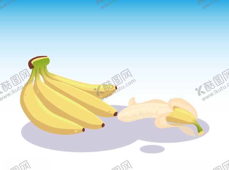 编号：45613410081231434924【酷图网】源文件下载-水果系列矢量插画之香蕉