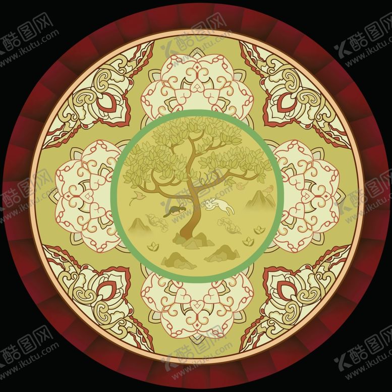 编号：21840210011714414250【酷图网】源文件下载-长安十二时辰鼓面平面图