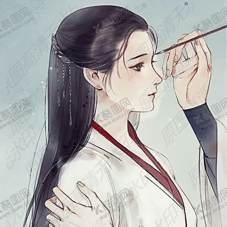 编号：48063107050600409425【酷图网】源文件下载-古风情侣女头