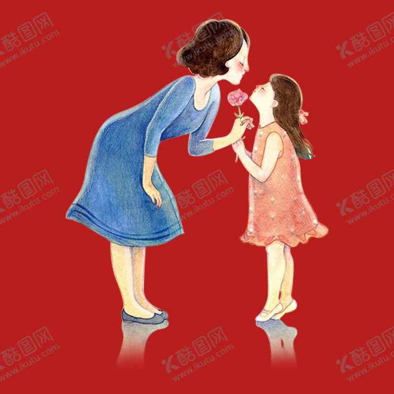 编号：25114502191548409076【酷图网】源文件下载-手绘亲子人物