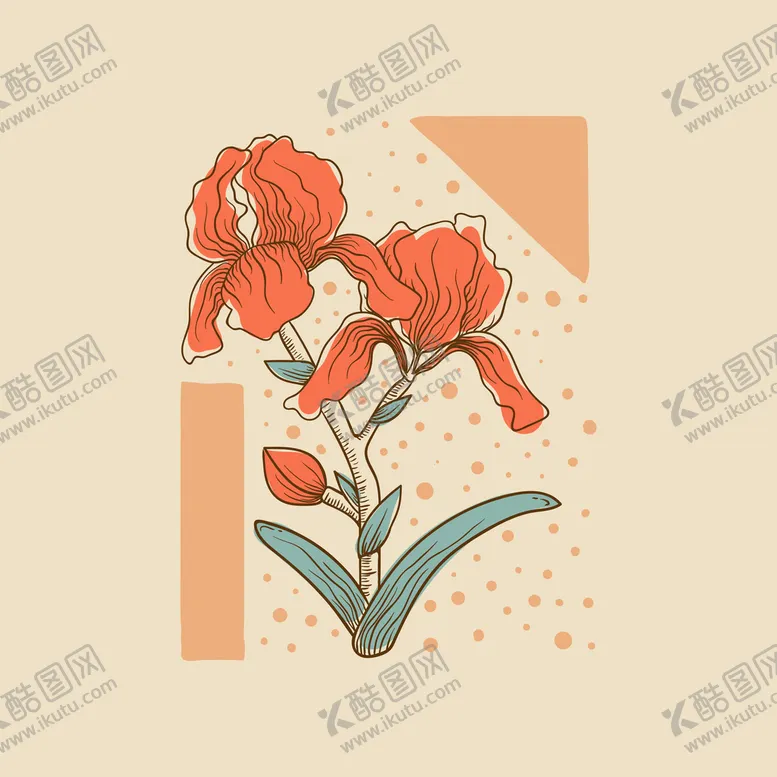编号：14607809171456298235【酷图网】源文件下载-复古花卉