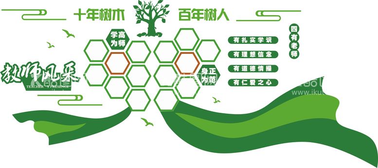 编号：20439310181745145500【酷图网】源文件下载-学校 教育机构形象墙 教师风采