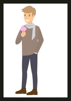 手绘男人男孩动画卡通