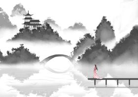 中国风山水