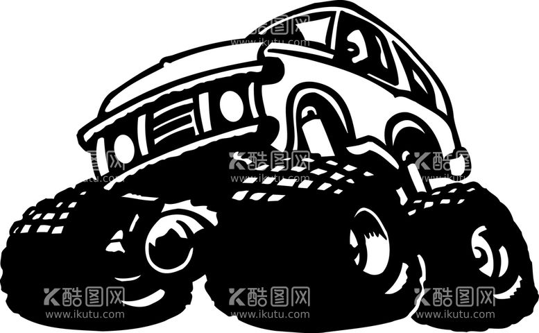 编号：76390209291045200812【酷图网】源文件下载-手绘黑白卡通汽车    