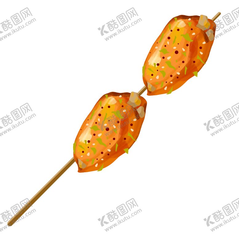 编号：06458209290618538362【酷图网】源文件下载-烤鸡翅插画