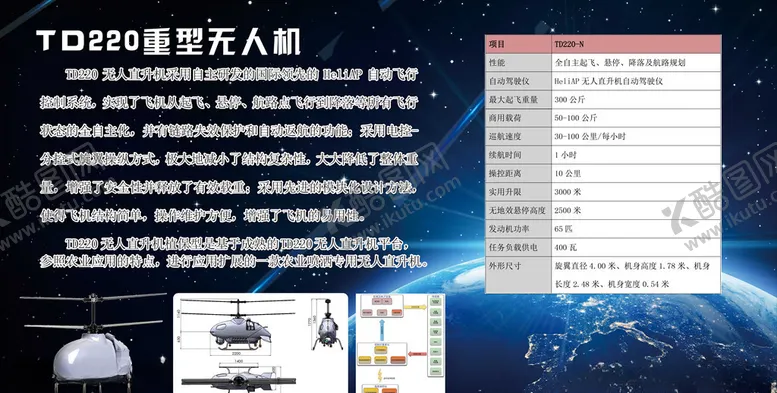 编号：49245706180946445131【酷图网】源文件下载-TD220重型无人机