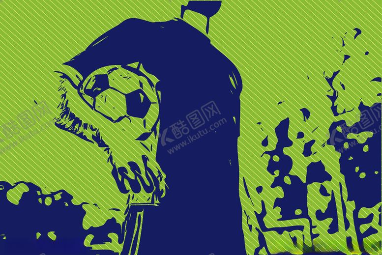编号：68464101250452359490【酷图网】源文件下载-矢量足球人物剪影