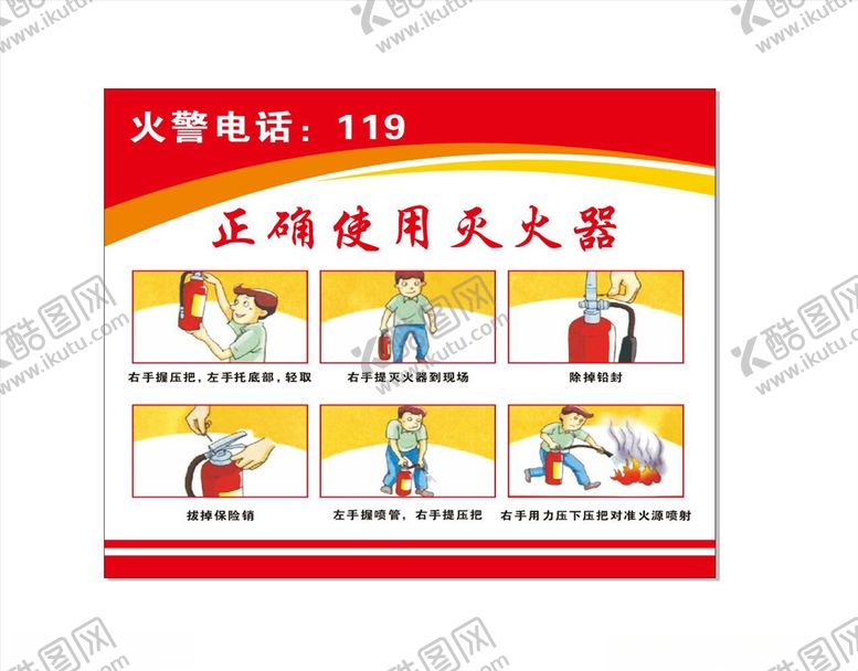 编号：41533609271010404601【酷图网】源文件下载-灭火器使用方法