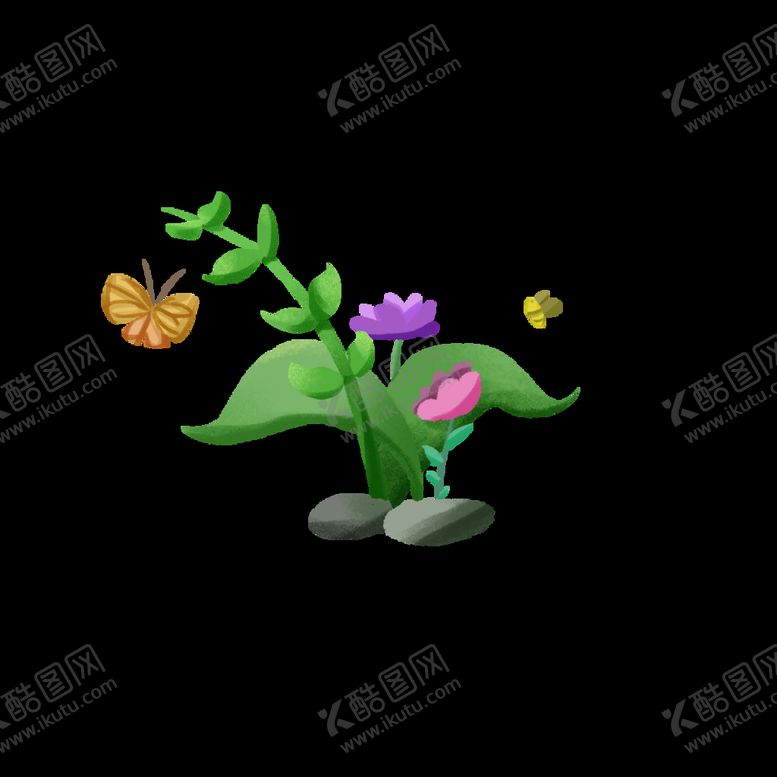 编号：52423310171701355306【酷图网】源文件下载-惊蛰昆虫蝴蝶蜜蜂植物花卉