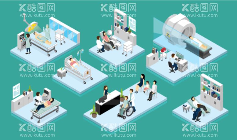 编号：79736712091704081009【酷图网】源文件下载-医院医疗检查插画