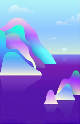 矢量手绘插画海报背景