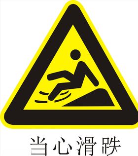 当心滑倒