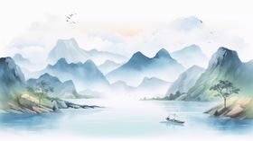 山水画风景国墨