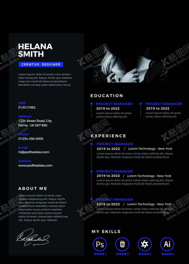 编号：48424610112325451067【酷图网】源文件下载-清新简历设计