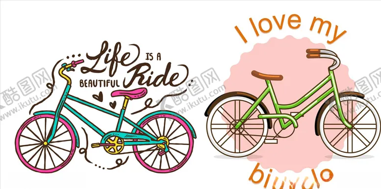 编号：21033709281802412735【酷图网】源文件下载-水彩自行车