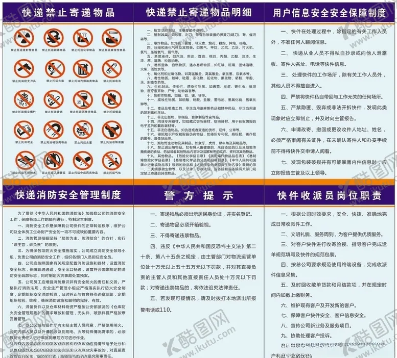 编号：77926806250625311462【酷图网】源文件下载-快递制度牌